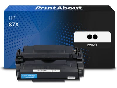 PrintAbout huismerk Toner 87X (CF287XD) Zwart Multipack Hoge capaciteit Geschikt voor HP