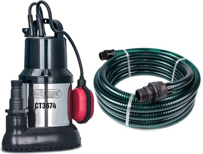 EL Puddle 600 Dompelpomp / Dweilpomp - 10800l/u - 600W - Opvoerhoogte 8 m - Met Vlotter - RVS - Vlakzuiger