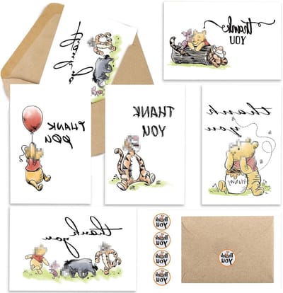 Bedankkaarten Bosdieren - Wenskaarten Gevuld - Geluk Verspreiden - Goudfolie Details - 40 Stuks - Multicolor