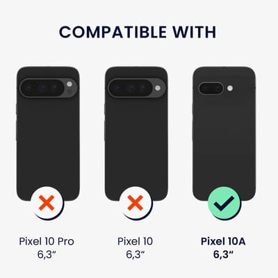 kwmobile hoes met 2x screenprotectors voor Google Pixel 10a – screenprotector van gehard glas – draadloos opladen – mat oudroze