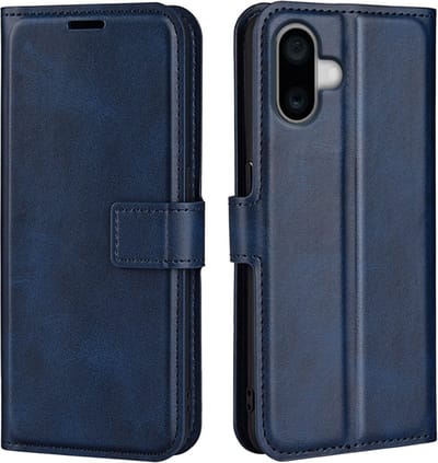 Coverup Hoesje - Geschikt voor iPhone 16 Plus Hoesje - Coverup Deluxe Book Case - Blauw