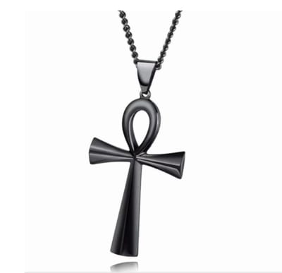 Ankh Symbool Hanger inclusief ketting|Ketting Dames|Ketting Heren|Egyptisch|Collier|Cabantis|Zwart