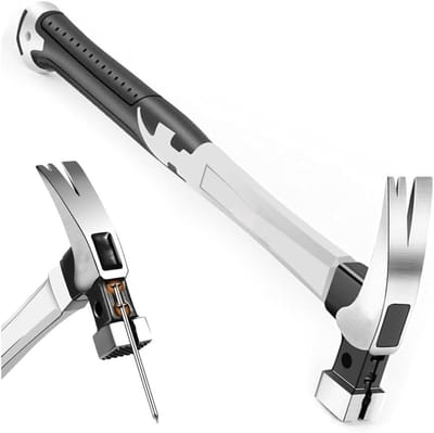 V-Shaped Lathamer 368g met Antislip Handvat, Robuuste Carbon Stalen Hamer voor Timmerwerk en Klussen in Huis