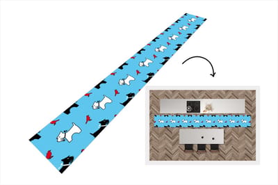 Keukenloper - Keukenmat - Hond - Vogel - Dieren - Patronen - Kinderen - 400x50 cm - Keuken vloerkleed