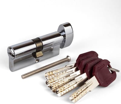 Veiligheidsslot Deurcilinder Knopcilinder 90mm (45/45) met 5 Stuks Sleutels - Huisdeur Cilinderslot