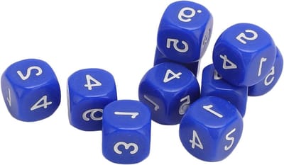 Nummer Dobbelstenen - Cijfer Dobbelstenen - Educatief Leren - Afgeronde Hoeken - 20 stuks - Blauw