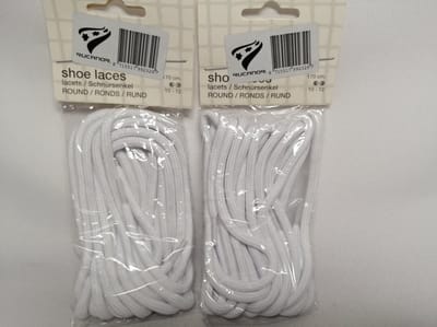 Rucanor - Veters - Rond - 170 cm - Wit - Schoenveters - VoordeelSet 2 Paar