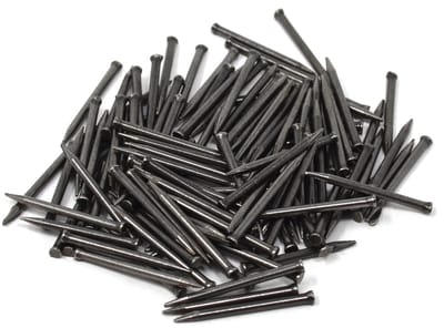 Dailygoody - Stalen pennen - Plint pen - 100 stuks - Platte kop - Spijkers - Voor professioneel gebruik - Grijs