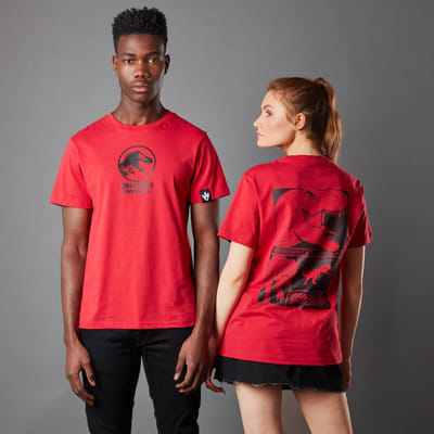 Jurassic Park Primal T-Rex Unisex T-Shirt - Rood - L