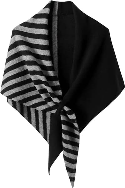 Sjaal - Nekwarmer - Sjaal dames - Dames Kasjmier Sjaals - Gebreide Sjaals Vesten - Wollen Kasjmier Tops Truien - Omslagdoeken Sjaals Dagelijks Gebruik - Kerstcadeau - Kerstversiering - Kerst - Zwart/Grijs