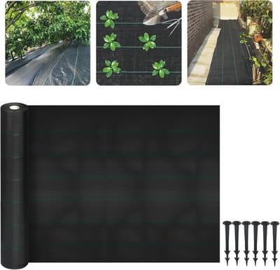 Worteldoek 30 m² voor Tuin - Ademend en Waterdoorlatend Tuinvlies, Hoge UV-Bestendigheid, Scheurbestendig, Natuurlijke Onkruidbestrijding