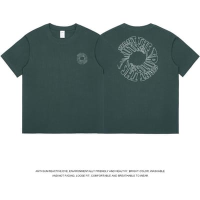 Street Hipster T-shirt met Letterprint, Ronde Hals, Zomer Niche Design Kleding, Katoenen T-shirt met Korte Mouwen 3XL gray