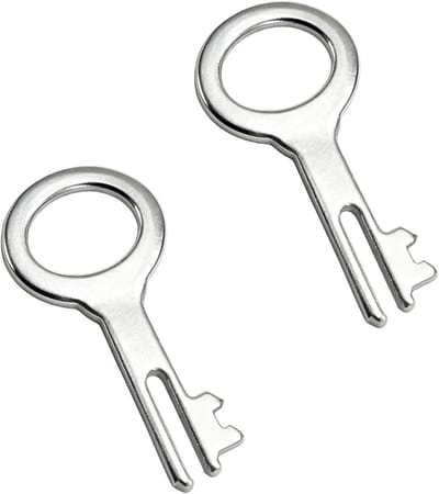 Spaarpot Sleutel voor BTE No. 3 - 2 Stuks Reserve Sleutels voor Geldbox Slot 39 mm, Robuuste Sleutels voor Spaarpot, Accessoires voor Spaarpotten