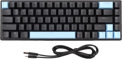 Compact Mechanisch Gaming Toetsenbord 68 Toetsen met RGB Verlichting USB-C Blauwe Schakelaars