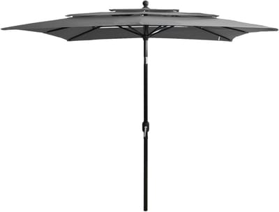 Parasol - Zonnescherm Tuin - Buiten Ontspannen - UV Beschermend - 2.5x2.5m - Antraciet