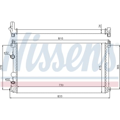 Radiator, motorkoeling NISSENS 63819