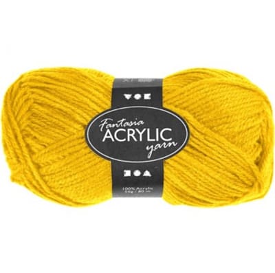 Creativ Company Acrylic Yarn Yellow 50gr 80m