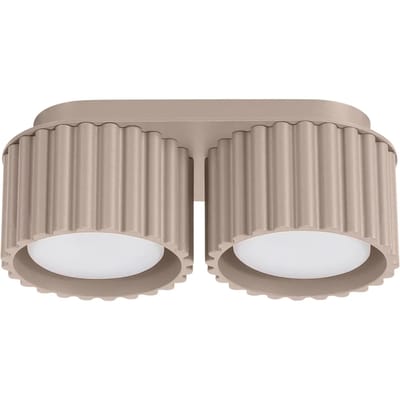 Sollux Lighting Plafondlamp Aura - Gx53 - taupe - aluminium - 21x10x8cm