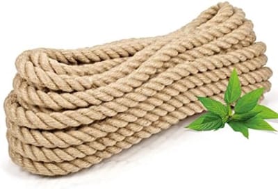 PromoHome Jute Touw 30mm Diameter - 5 Meter Natuurlijk Hennepkoord voor Macramé, Decoratie, Tuin, Trapleuning en Knutselprojecten - Milieuvriendelijk en Biologisch Afbreekbaar