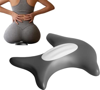 Bekkenbodemtrainer - Spierversterker Dij - Lichaamsvorming - Ergonomische Dolfijnvorm - 21 x 22.5 cm - Zwart