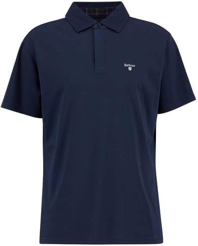 Barbour poloshirt korte mouw donkerblauw