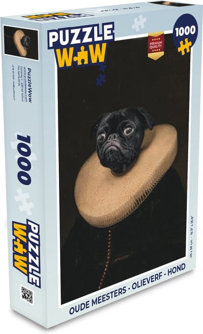 Puzzel Oude Meesters - Olieverf - Hond - Legpuzzel - Puzzel 1000 stukjes volwassenen