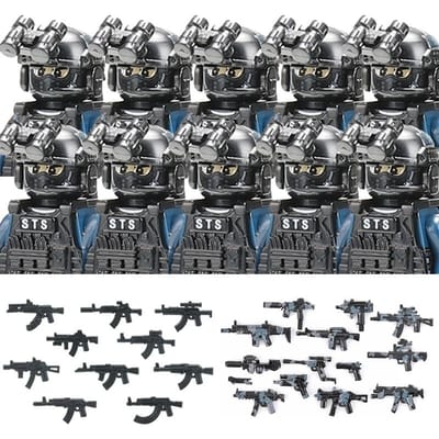 Militaire Figuren Mobiele Eenheid Soldaat Bouwstenen Stad Commando Unieke Krachten SWAT Wapens Vest Blokken Kinderspeelgoed Cadeau