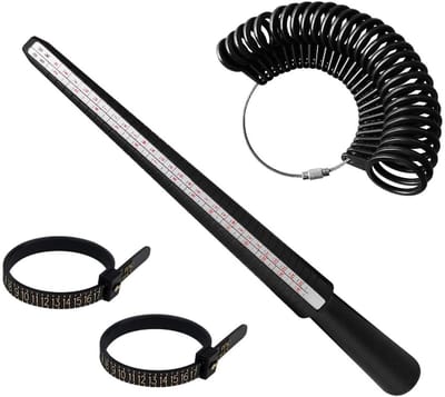 Dailygoods- Ringmaatgereedschapsset - Ringmaatmeter - Vingermeter - Sieradenmaat - Kunststof - Eenvoudig te gebruiken - Ringmaat