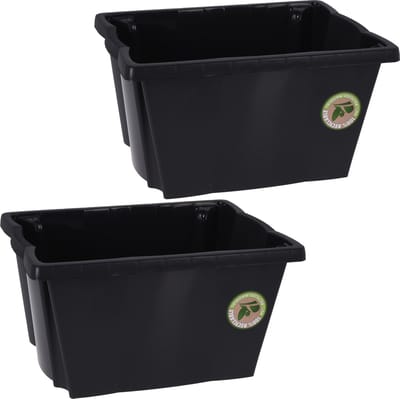 Storage Solutions Opberg boxen/dozen - 3x stuks - kunststof - 20 liter - 42 x 33 x 23 cm