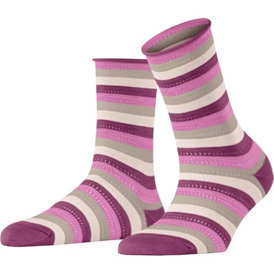 FALKE Dopamine Stripe gedessineerd lyocell sokken dames purper - maat 35-38