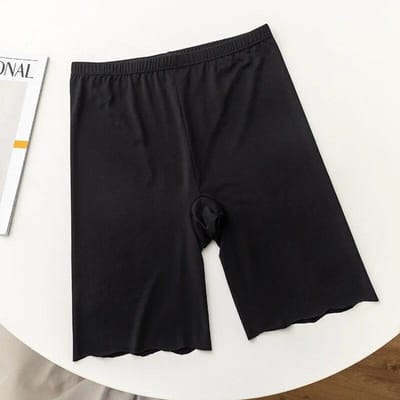 Naadloze ijszijde korte veiligheidsbroek dames dun plus size hoge taille onder rok boxers slipje anti-wrijf dij veiligheidsshort L