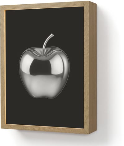Wandlamp 30x40 cm - Oplaadbaar - Appel - Metallic - Symmetrisch - Wandlampen binnen woonkamer - Slaapkamer lamp - Decoratieve nachtlamp - Vloerlamp draadloos