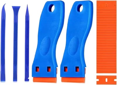Sticker Verwijderaar - Schraapgereedschap - Hardnekkig Vuil - Ergonomische Grip - 16 cm - Grijs