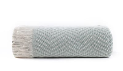 Multifunctionele sprei, sofasprei, voor bed, banksprei, gemaakt in Spanje, visgraatpatroon, 230 x 260 cm, groen