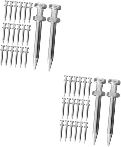 Gazon Pieken - Beluchtingspennen - Gazon Onderhoud - Sterke Slijtvastheid - 80 Stuks - Zilver