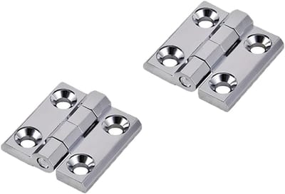 Zware Scharnieren van Zinklegering voor Vervanging van Dekkasten - 2 Stuks 40 x 40 x 5 mm, Duurzaam en Roestbestendig Scharnier voor Scheepshardware