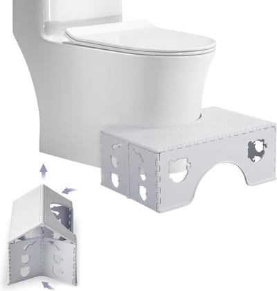 Inklapbare toiletkruk voor senioren en kinderen - voetsteun badkamerkruk