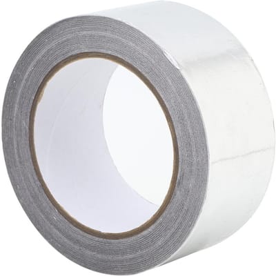 50mm x 30m Waterdichte Vlamvertragende Zilverkleurige Aluminiumfolie Kleefband voor Pijpleiding white