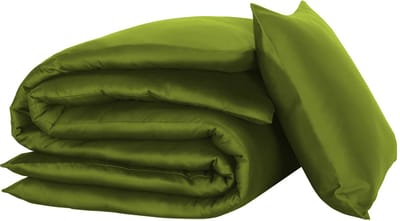 De Witte Lietaer Dekbedovertrek Olivia, Cactus - Eenpersoons - 140 x 200/220 cm - Katoen Satijn