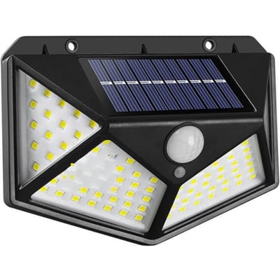 Lampes Solaires D'Extérieur - 100 LED - Détecteur de Mouvement - 3 Modes - Grand Angle 270° - IP65
