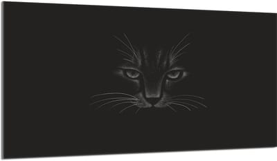 TMK ArtDeko 90x52 Serie - Display Panneel van Gehard Glas - Kat Motief - Veilig en hygiënisch - Meerdere Toepassingen
