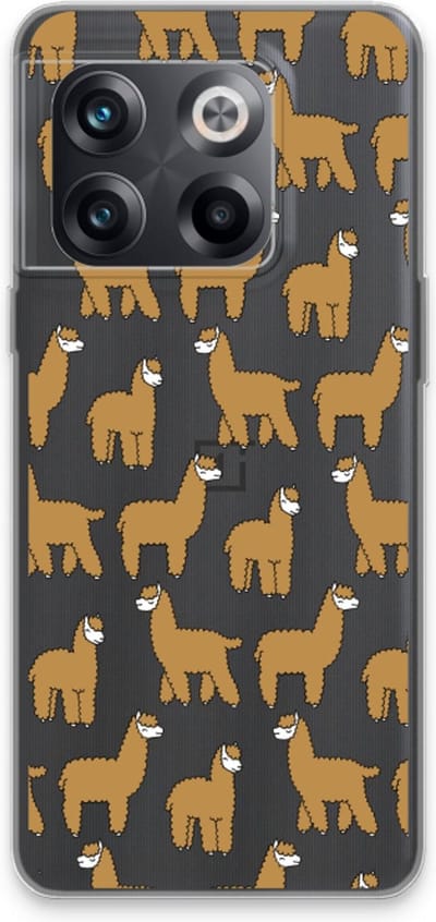 Case Company® - Hoesje geschikt voor OnePlus 10T hoesje - Alpacas - Soft Cover Telefoonhoesje - Bescherming aan alle Kanten en Schermrand