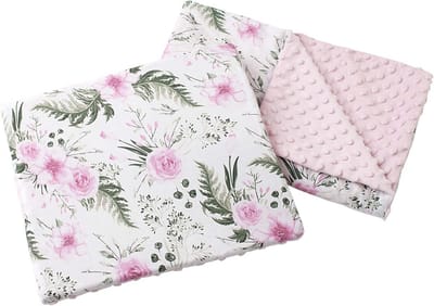 Babydeken en Kruipdeken van 100% Katoen en Minky - Multifunctionele Deken met Kussen voor Kinderwagen en Autostoel