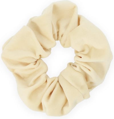 Lajetti - Scrunchie Soft Velvet Creme Haarelastiek Haaraccessoire - 1 stuk