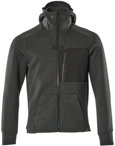 Mascot Advanced Capuchontrui met rits 17384-319 - Zwart - 3XL