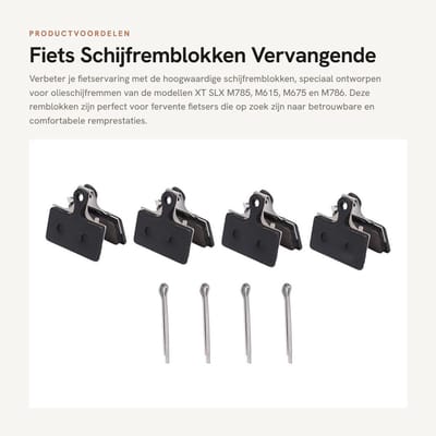 Dailygoods- Schijfremblokken Hars - Vervanging XT/SLX M785/M615/M675/M786 - Slijtvast - Duurzaam - Comfortabel Remmen - Goede Warmteafvoer - Remblokken