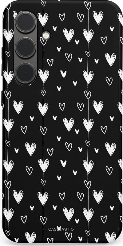 Casetastic Hoesje Geschikt voor Samsung S24 Plus - Stijlvolle Beschermende Duo-layer Case - Hangend Hartje