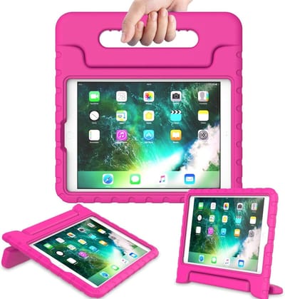 ipad 2017 hoes kinderen Roze - iPad 2018 kinderen Hoes - ipad 6e generatie hoesjes Kidsproof Backcover met handvat - Ntech
