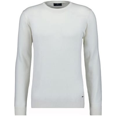 Ragman Trui Supersoft Knit Pullover Knitted Elbow Patches Ecru / male