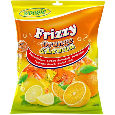 Bonbons Pétillants Woogie Frizzy Orange & Citron 170 g